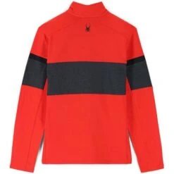 Spyder Speed Half Zip Fleece Jacket - Men's -Ski Supplies Store fw23 spyder mensspeedhalfzipfleecejacket volcanoebony 2