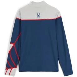 Spyder Spirit Of '78 Zip T-Neck - Men's -Ski Supplies Store fw23 spyder mensspiritof78ziptneck glacier abyss 2