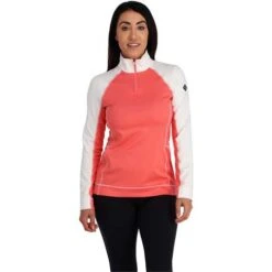 Spyder Savona Zip T-Neck - Women's -Ski Supplies Store fw23 spyder womenssavonaziptneck tropic 1