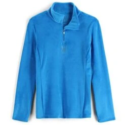 Spyder Shimmer Bug Zip T-Neck - Women's - 2023 Model -Ski Supplies Store fw23 spyder womensshimmerbugziptneck collegiate 1