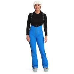 Spyder Strutt Bib Softshell Pant - Women's -Ski Supplies Store fw23 spyder womensstruttbibsoftshellpant collegiate 1