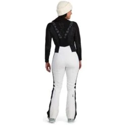 Spyder Strutt Bib Softshell Pant - Women's -Ski Supplies Store fw23 spyder womensstruttbibsoftshellpant white 2