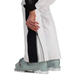 Spyder Strutt Bib Softshell Pant - Women's -Ski Supplies Store fw23 spyder womensstruttbibsoftshellpant white 3