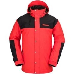 Volcom Longo Gore-Tex Jacket - Men's -Ski Supplies Store fw23 volcom menslongogoretexjacket orangeshock 1
