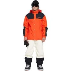 Volcom Longo Gore-Tex Jacket - Men's -Ski Supplies Store fw23 volcom menslongogoretexjacket orangeshock 3