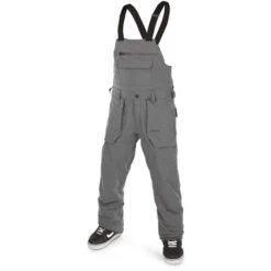 Volcom Roan Bib Overall - Men's -Ski Supplies Store fw23 volcom mensroanbiboverall darkgrey 1