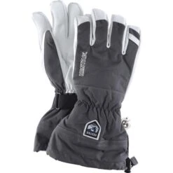 Hestra Army Leather Heli Ski & Snowboard Gloves -Ski Supplies Store grey hestra army leather heli gloves men s 45093