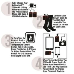 Battery Heated Wool Socks -Ski Supplies Store heated wool socks4