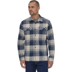 Patagonia L/S Organic Cotton Midweight Fjord Flannel Shirt - Men's (42400) -Ski Supplies Store wbf22233 42400 losm zt1