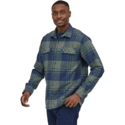 Patagonia L/S Organic Cotton Midweight Fjord Flannel Shirt - Men's (42400) -Ski Supplies Store wbf2223 42400 lohg tl1